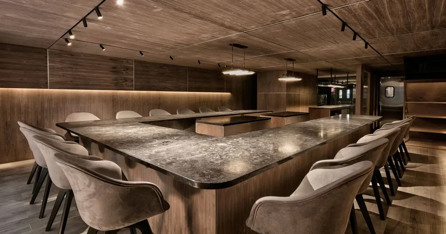 Interior of Atomix restaurant in New York City with a unique, modern design.