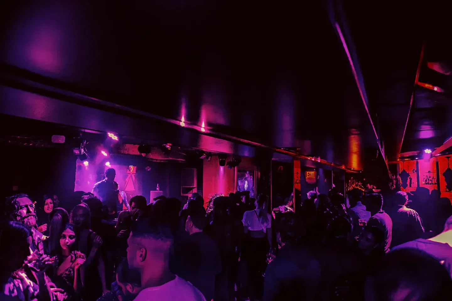 Nightclub scene at Gospel in New York City with a crowd enjoying the atmosphere.